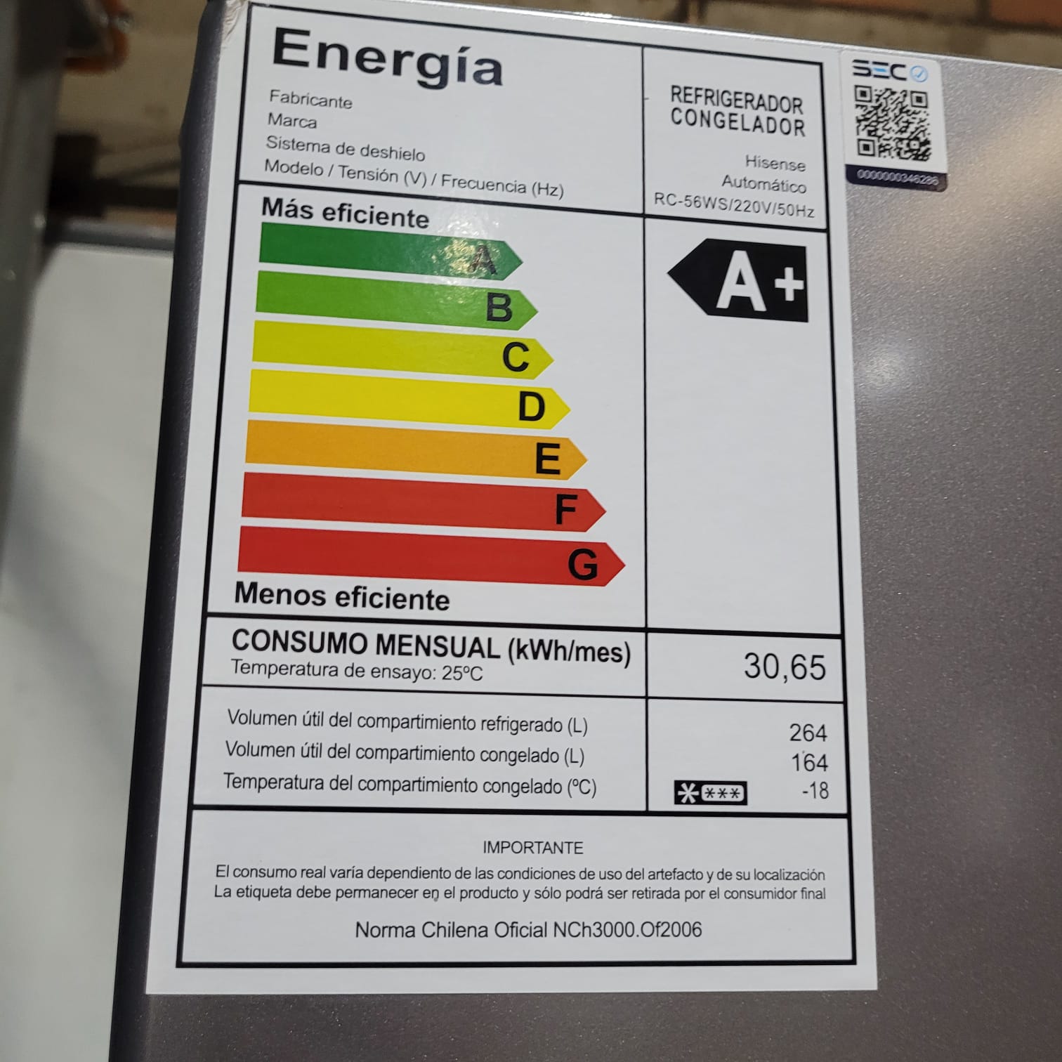 Refrigerador Congelador Dos Puertas Hisense Side By Side Rc-56ws Sistema De Deshielo Automático Silver 428 Litros