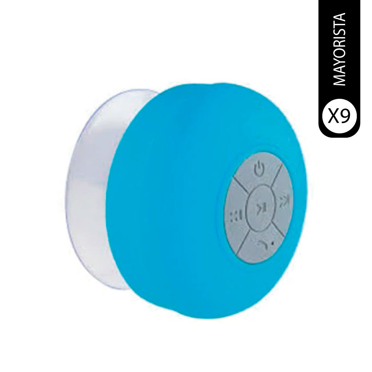 Pack de 9 parlantes bluetooth resistente al agua colores surtidos