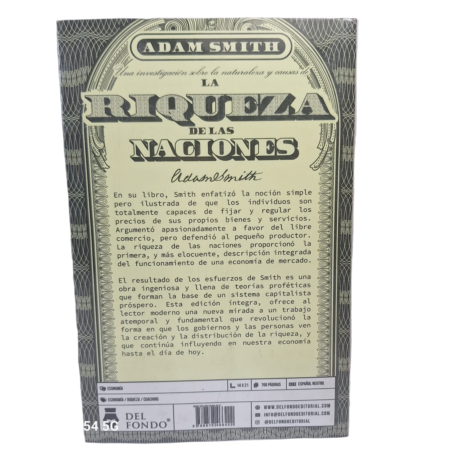 Libro Adam Smith La Riqueza De Las Naciones