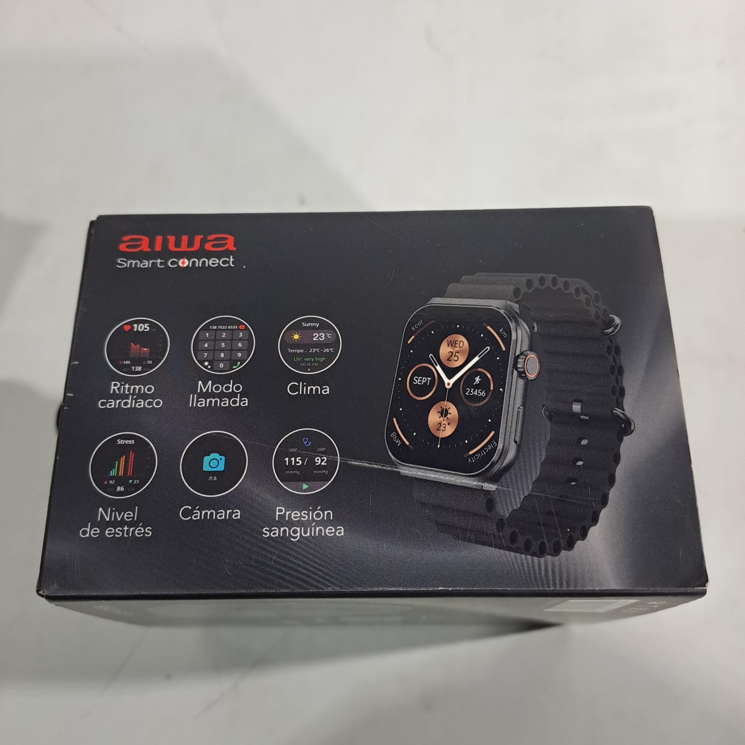 Reloj Inteligente Aiwa Smart Connect Awsf25B Negro