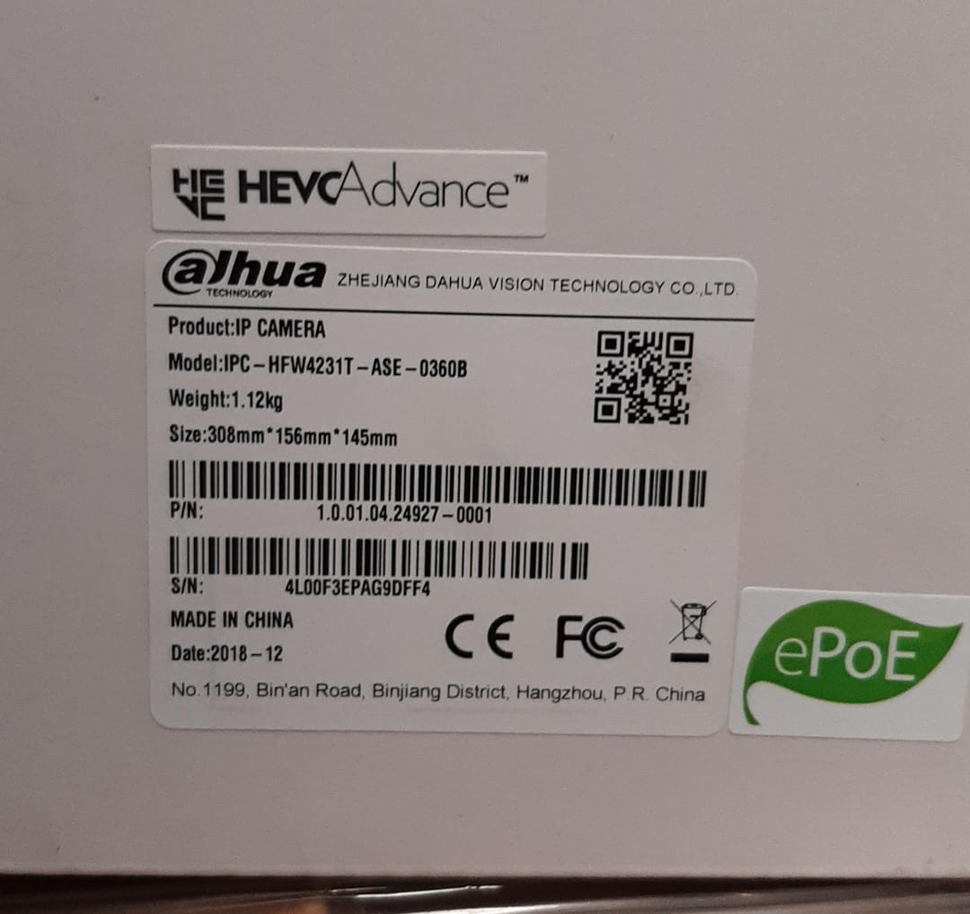 Ip Camara Dahua Ipc-Hfw4231T-Ase-0360B