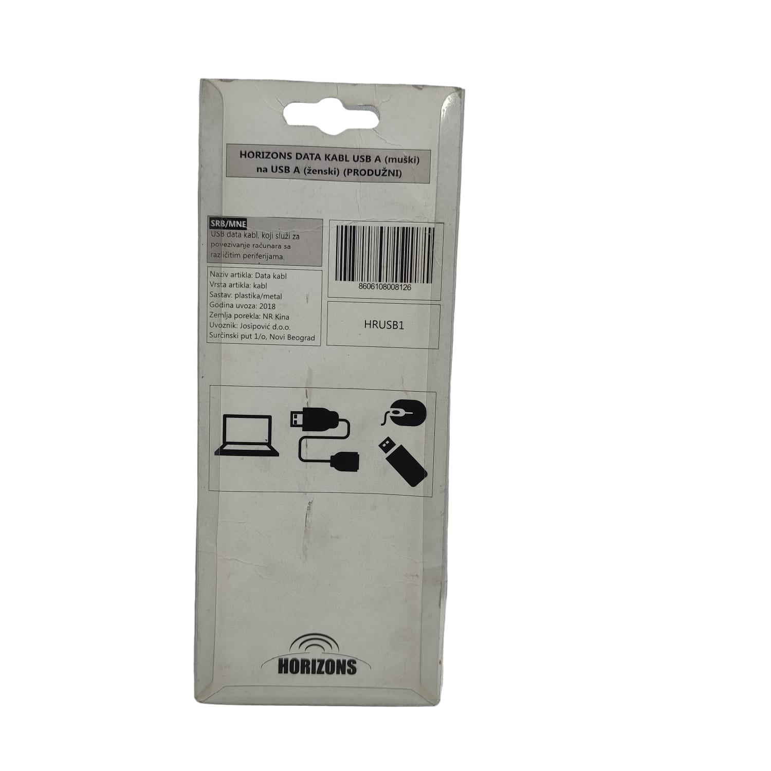 Cable De Datos Horizons Usb A A Usb A Negro