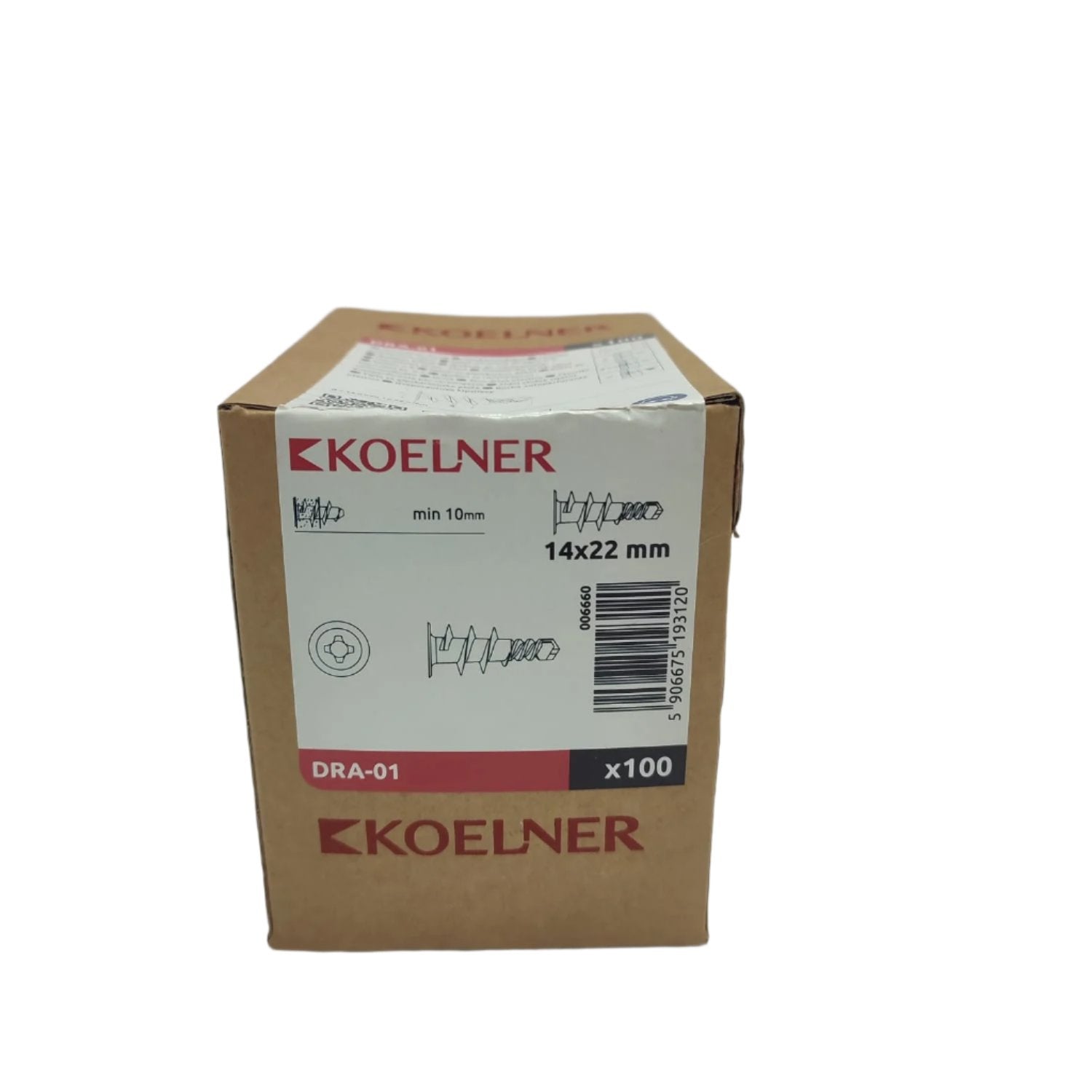 Taco Driva Plastico Koelner Dra-01 14X22Mm 100