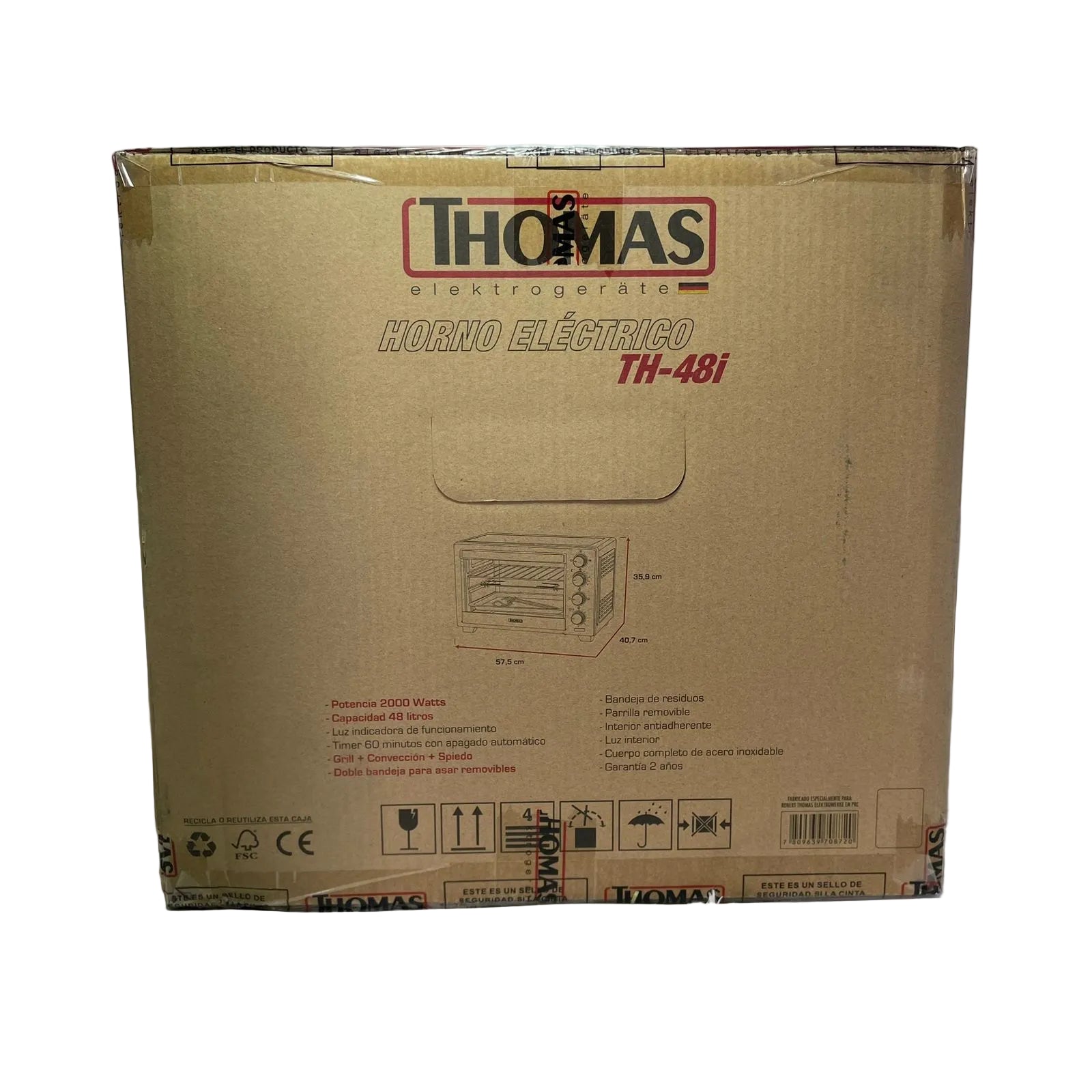 Horno Eléctrico Thomas TH-48I Silver 48 Litros