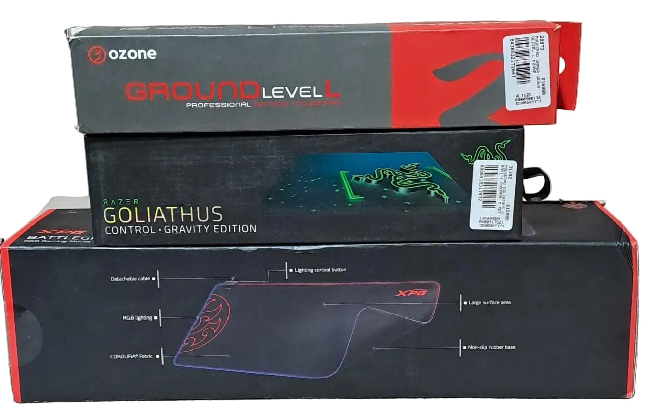 Pack de 5 mouse pad (1 xpg Xl , 2 razer m control y 2 ozone L)