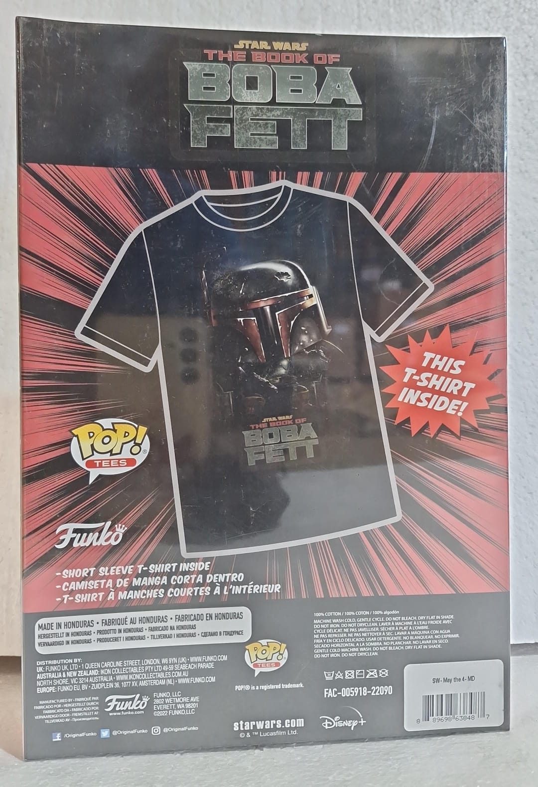Camiseta Manga Corta Star Wars Funko Pop The Book Of Boba Fett Talla M