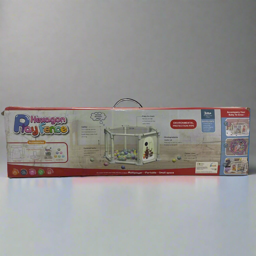 Corral Bebe Generico Hexagon Play Fence Morado
