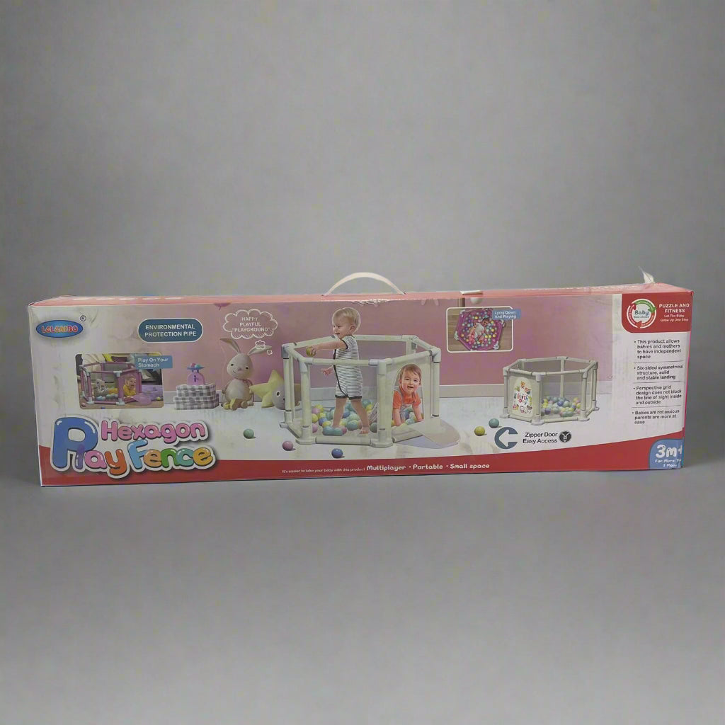 Corral Bebe Generico Hexagon Play Fence Morado