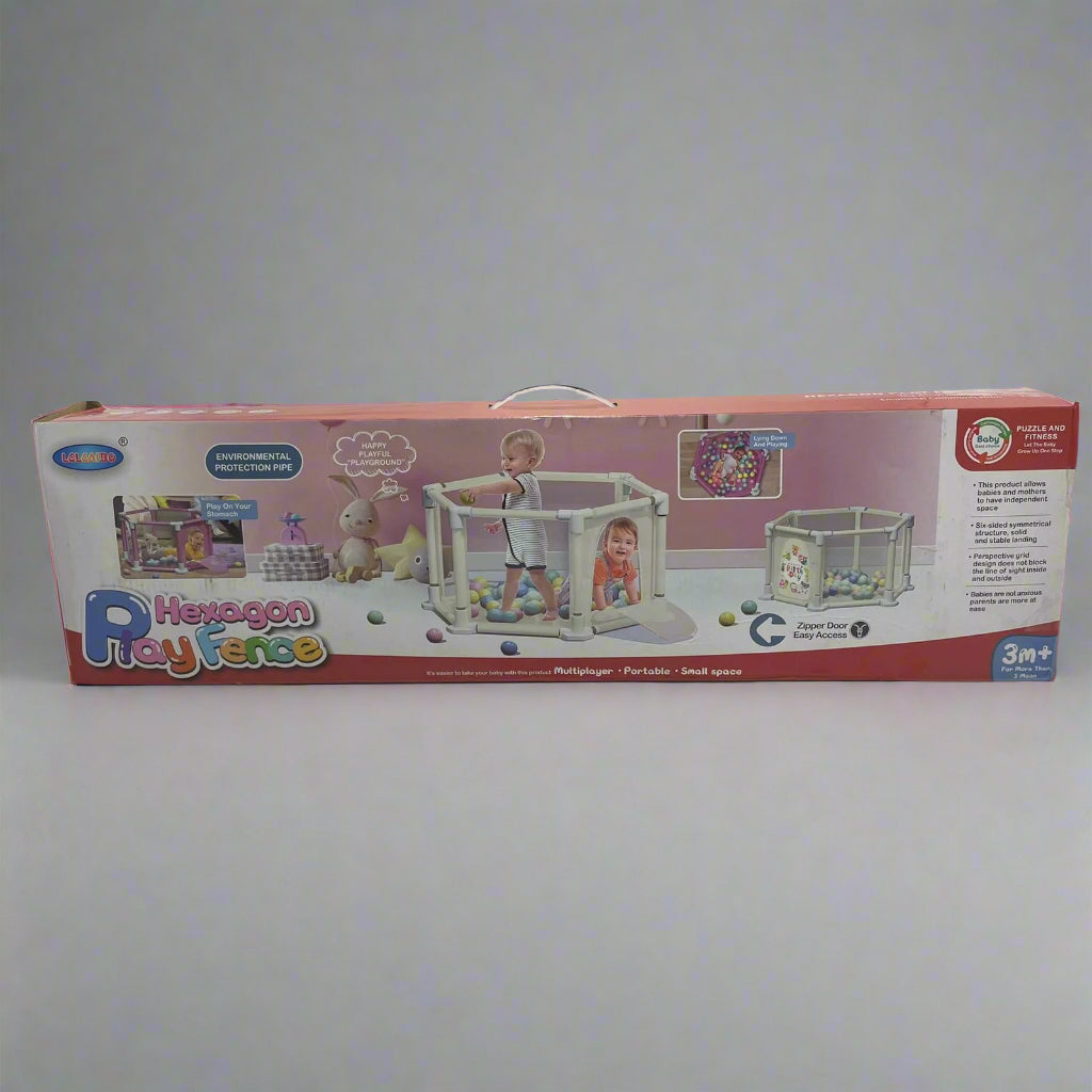 Corral Bebe Generico Hexagon Play Fence Blanco