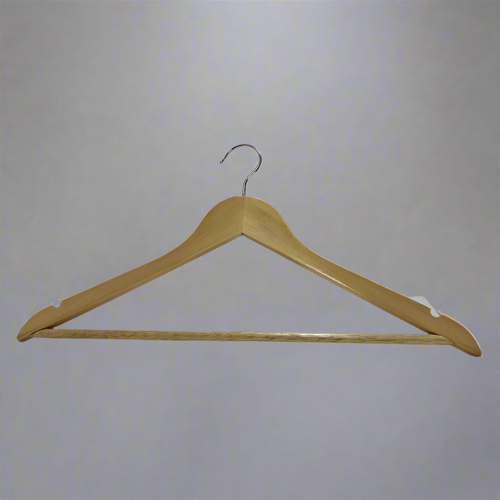 Pack X 20 Colgador Organizador Generico Medera Cafe Claro