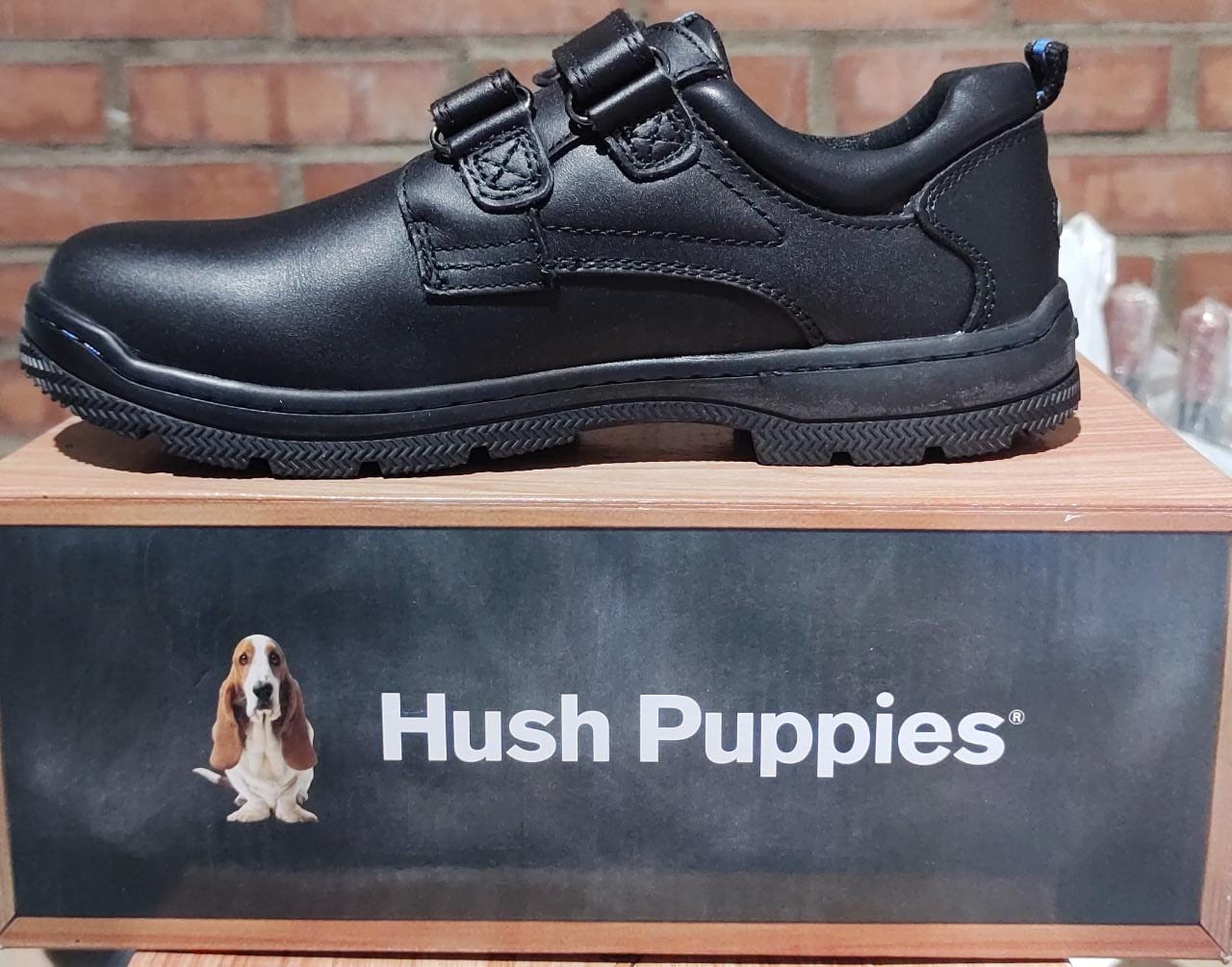 Zapato Escolar Hush Puppies New I Work Velcro 36