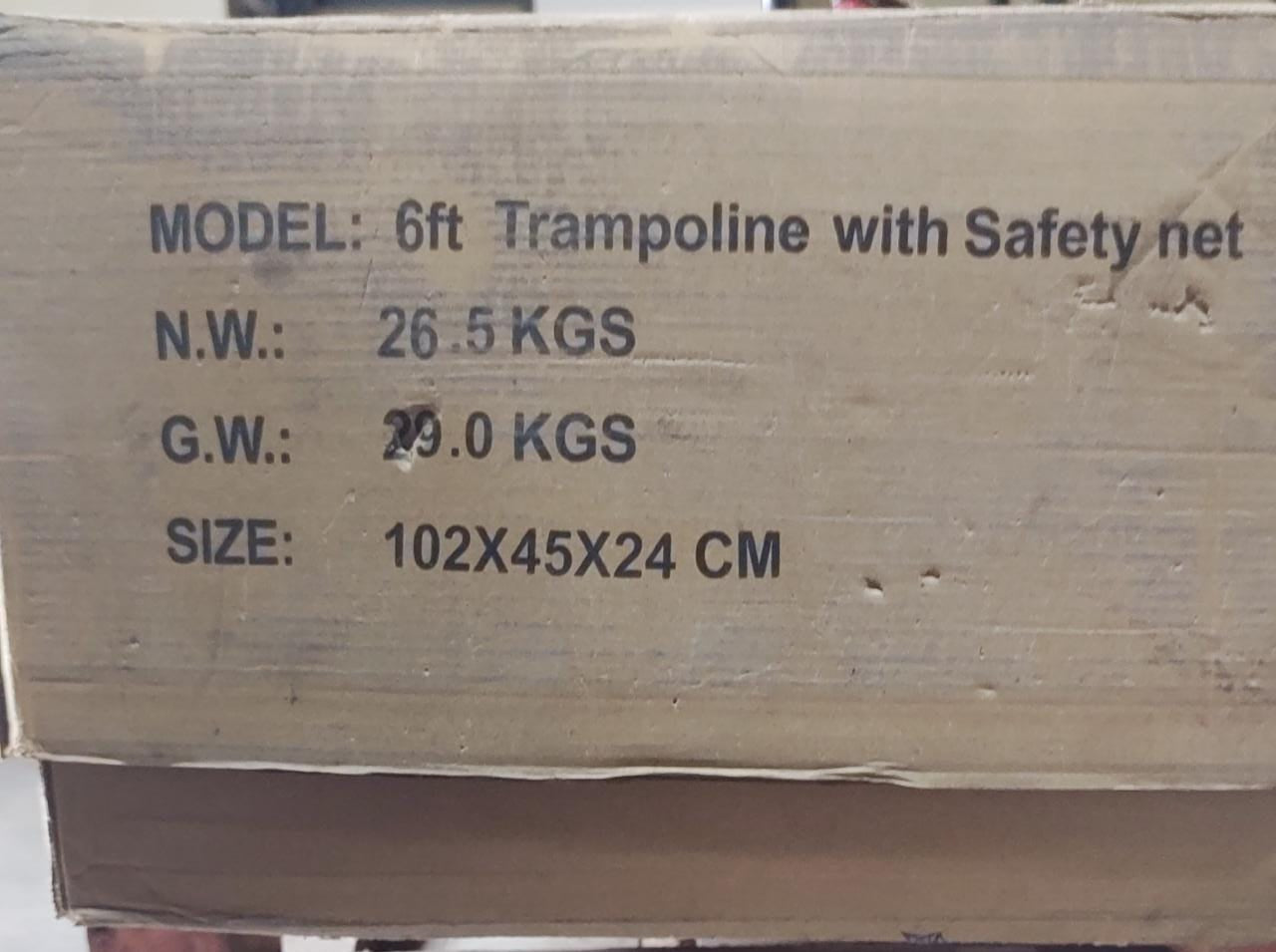 TRAMPOLINE WITH SAFETY RED TALBOT 6FT