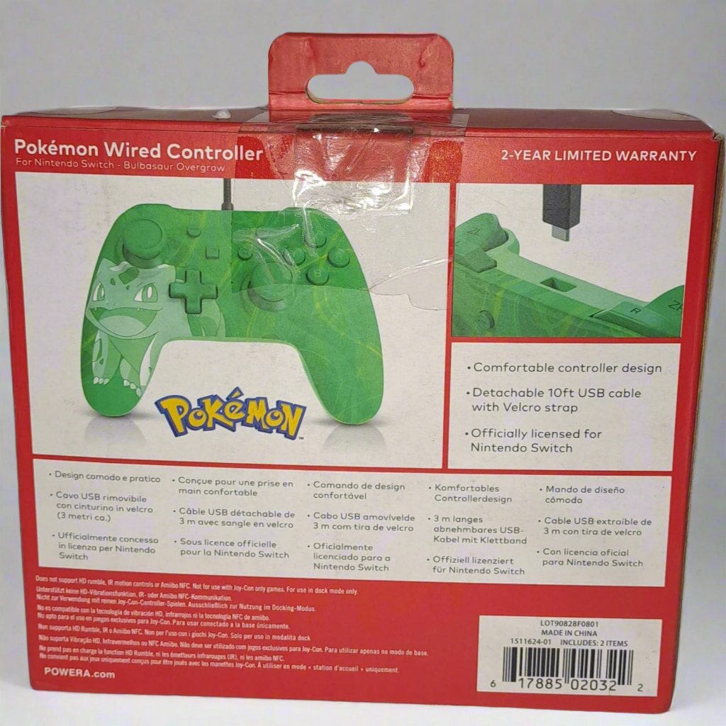 CONTROL MANDO PRO POWER A POKEMON NINTENDO SWITCH VERDE