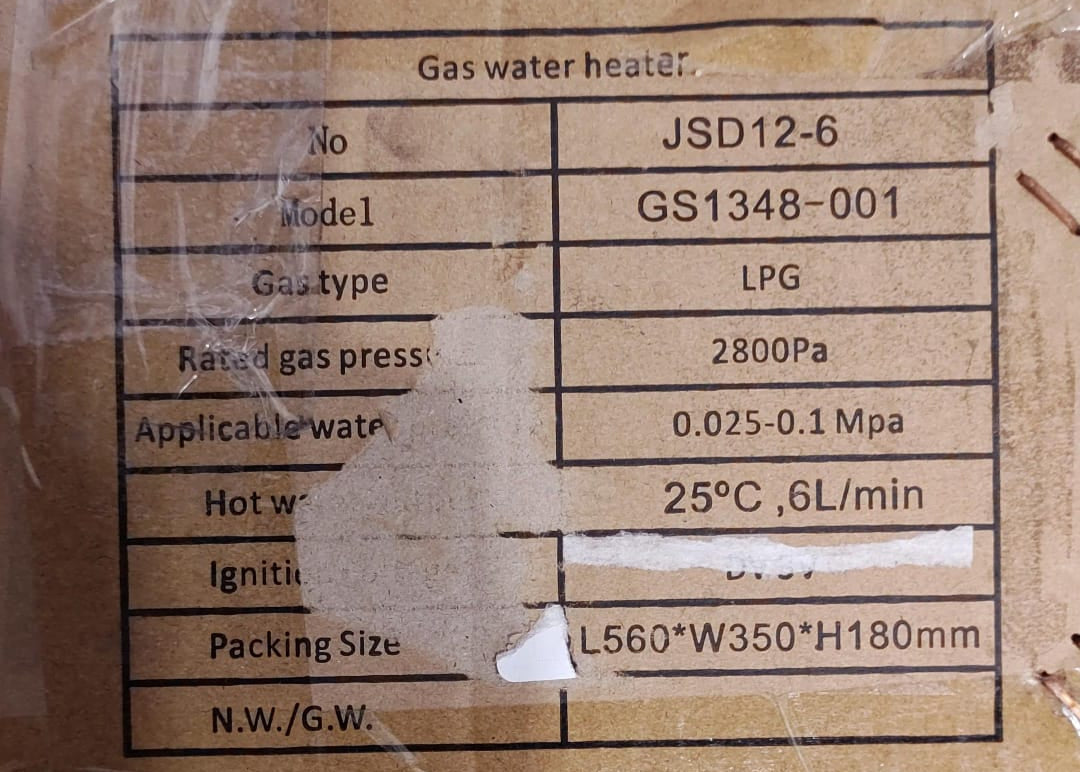 Calefont A Gas Lpg Gs1348-001 7 Lts