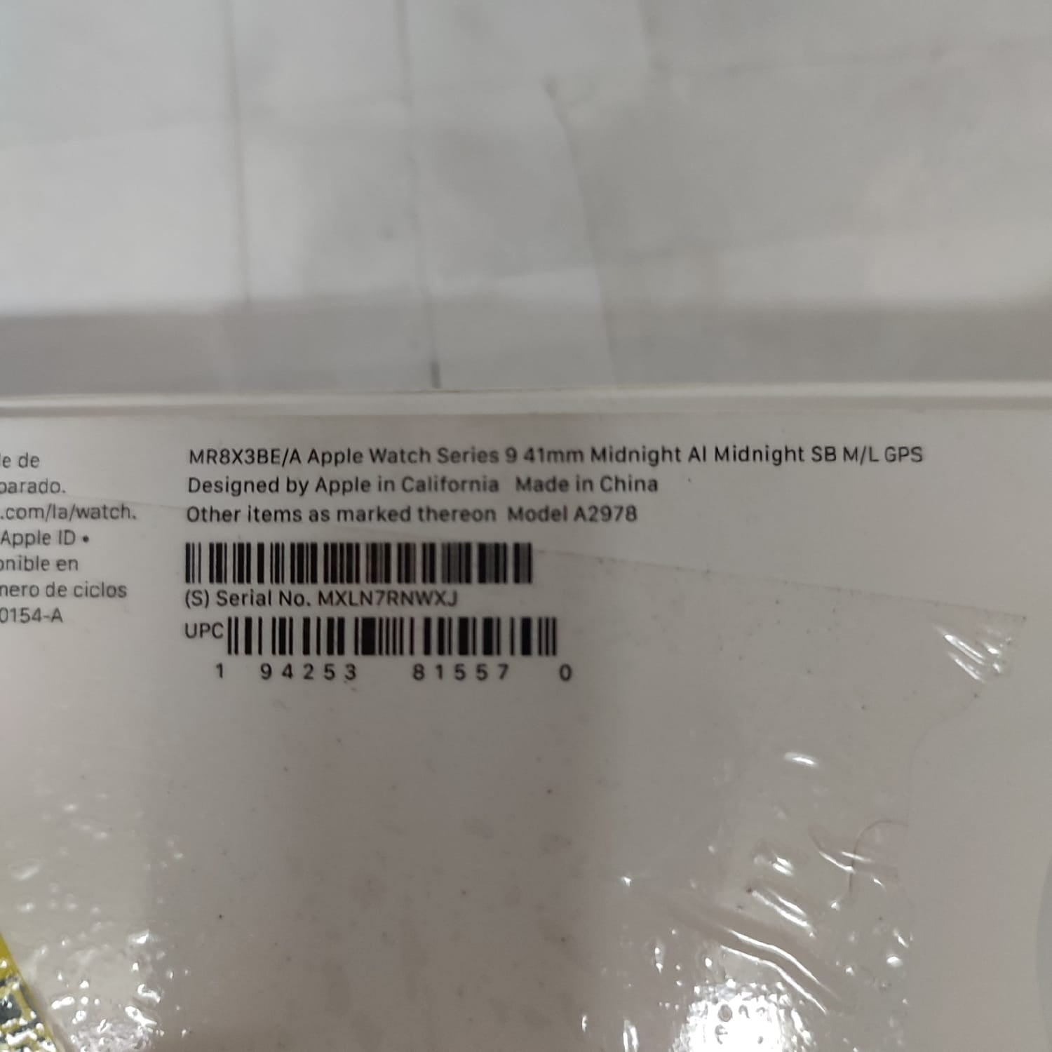 Reloj Apple Watch Series 9 A2978 Midnight Al Midnight