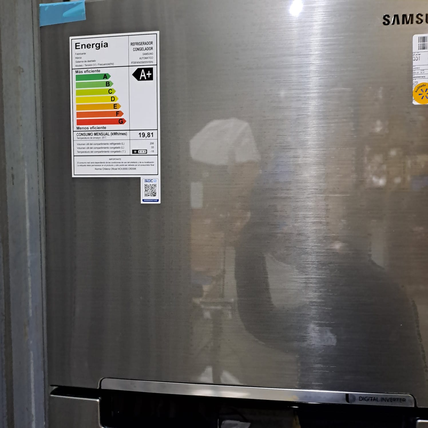 Refrigerador -Congelador Samsung Rt25farads8 Gris 255 Litros
