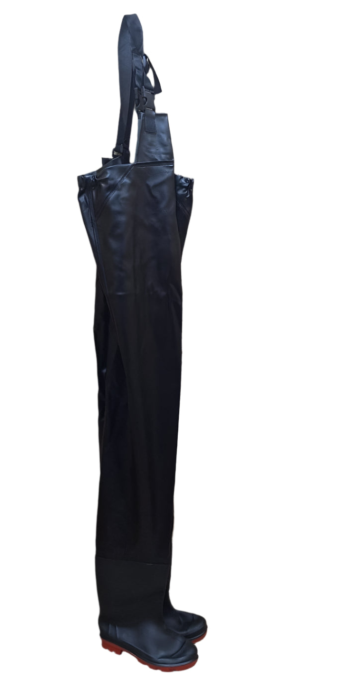 BOTAS FISHING GENERICO WADERS DE UNA SOLA PIEZA, IMPERMEABLES NEGRO 2XL