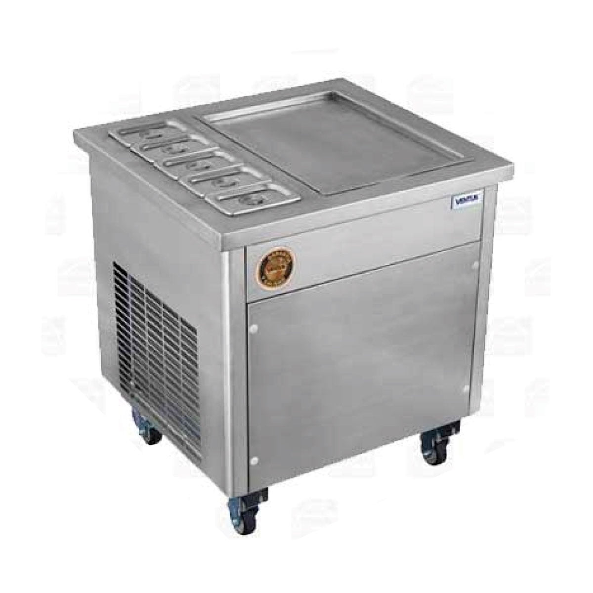 Máquina de helado frito tailandés con depósito ventus