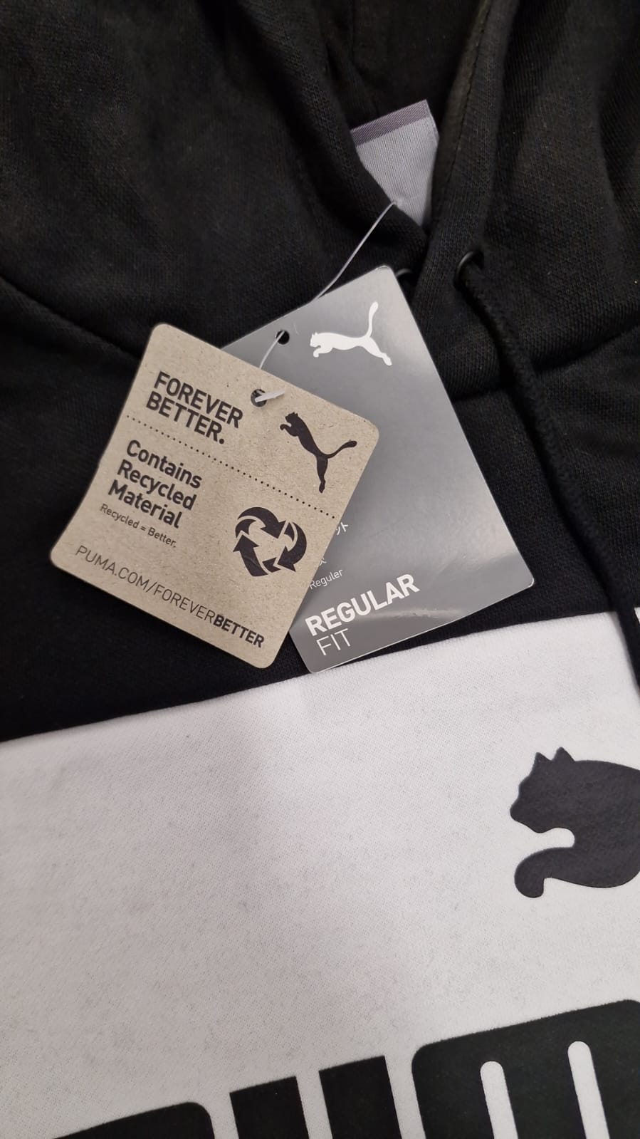 Poleron Con Capucha Puma Colorblook Hoodie Fl /670829 Plomo /Blanco L Masculino