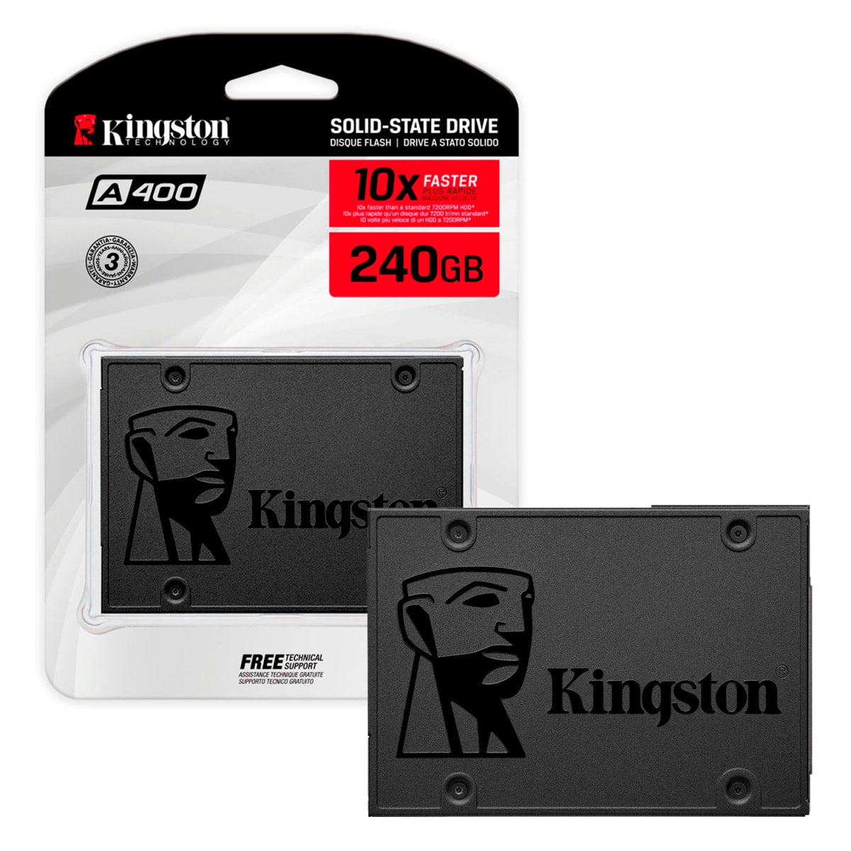 Kingston Disco Duro 240GB SSD A400 Interno