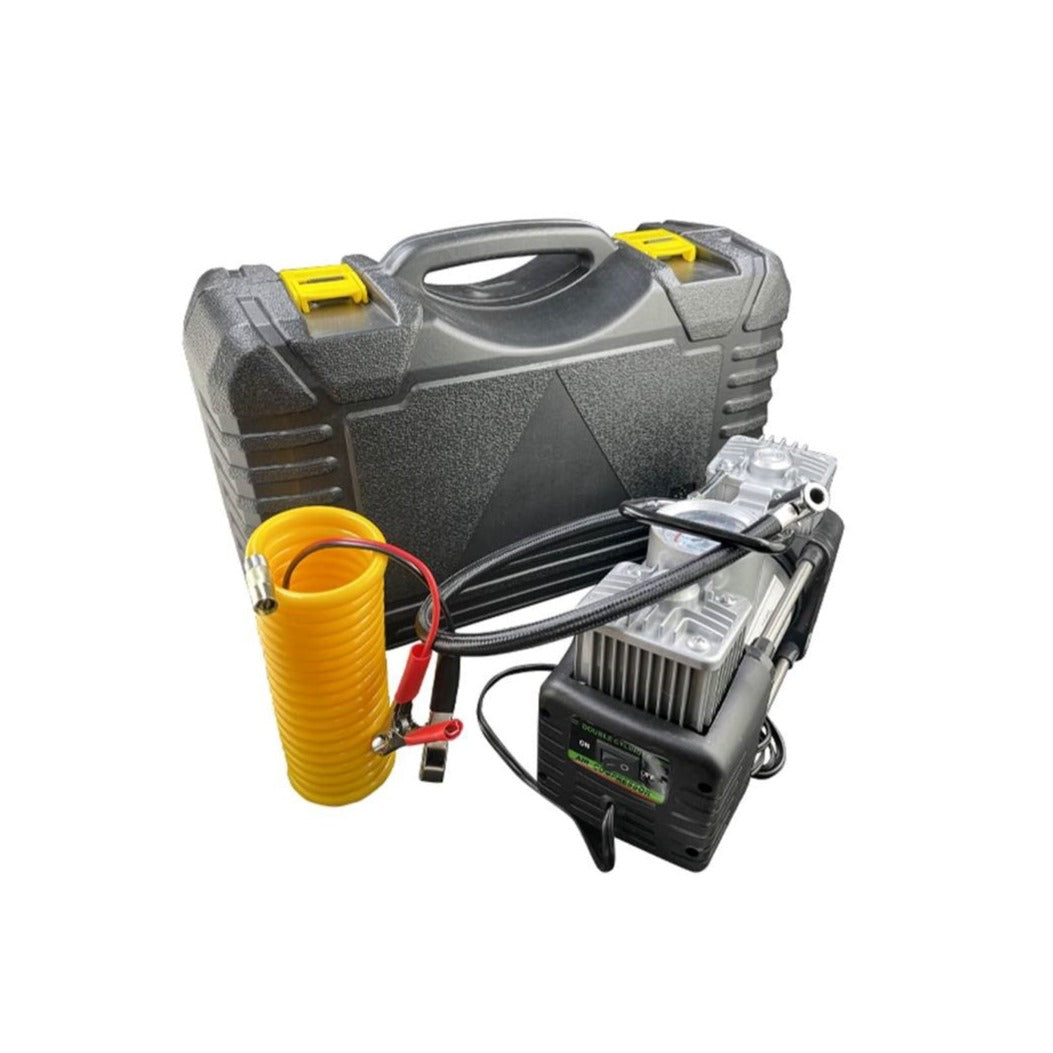 Compresor De Aire Doble Cilindro Generico 12 V Inflador De Neumatico