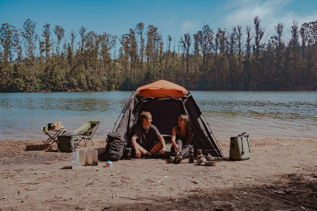 Carpa Semi Automatica 4-5P Terra Force Morrillos Negro