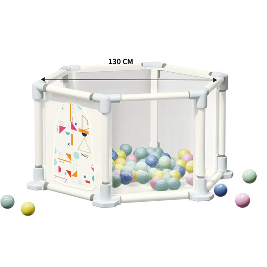 Corral Bebe Generico Hexagon Play Fence Blanco