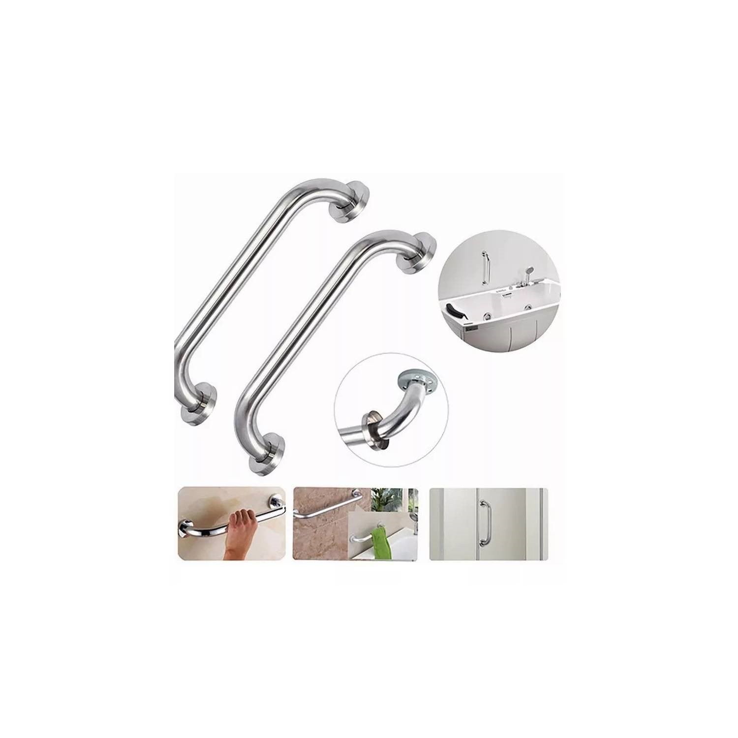Set Barra De Seguridad Genérico Para Ducha Baño O Escalera Metálico 40Cm 2
