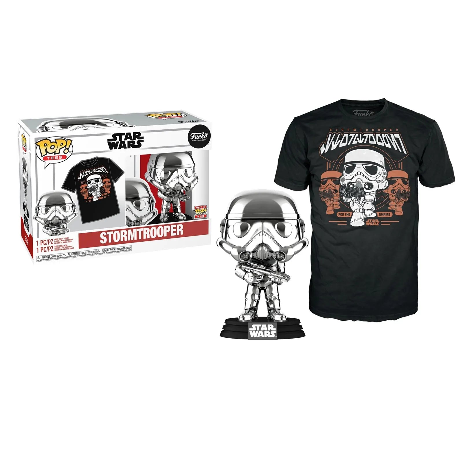 Funko pop y camiseta manga corta star wars stormtrooper