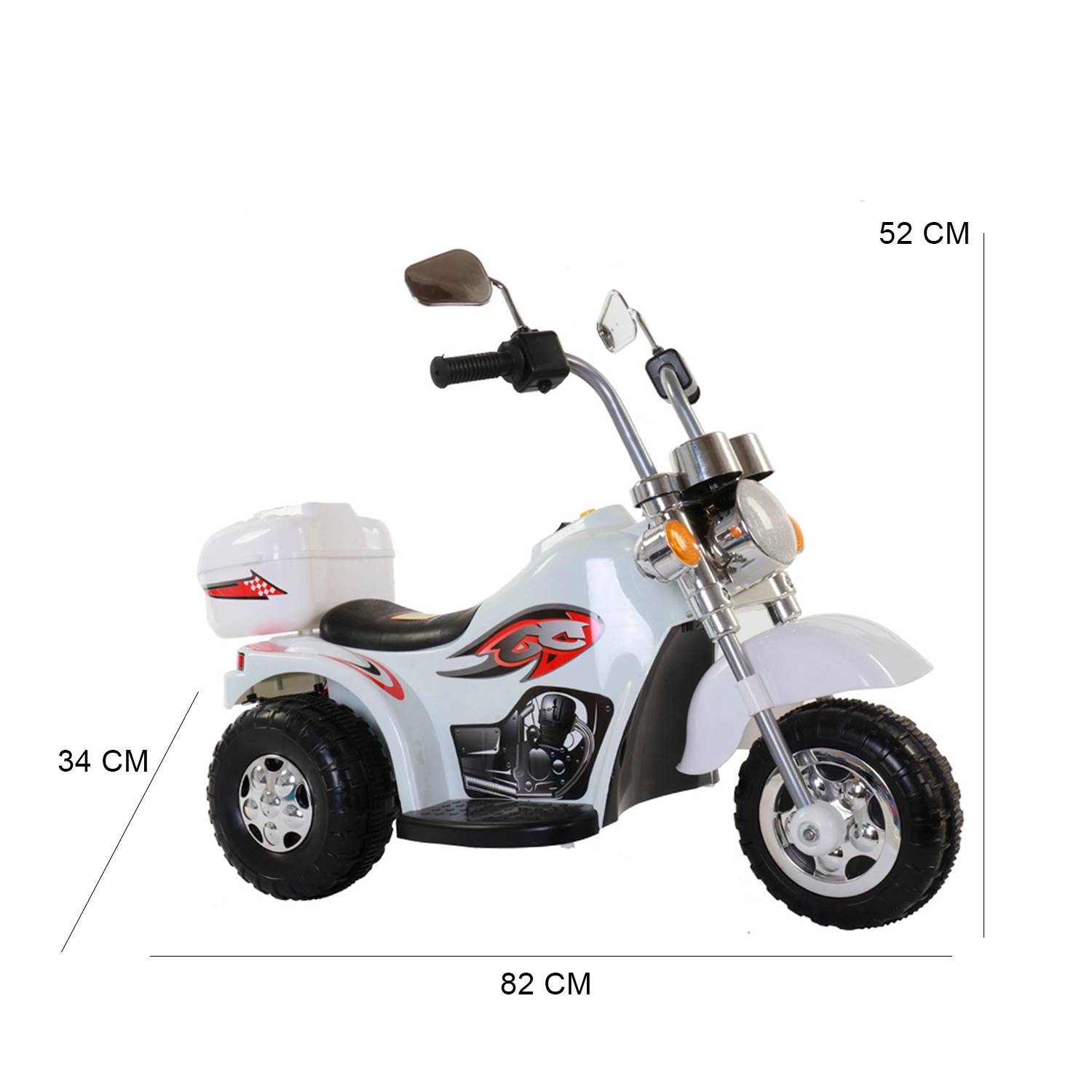 Moto Choper  Blanco Bebesit Bm800 Blanco