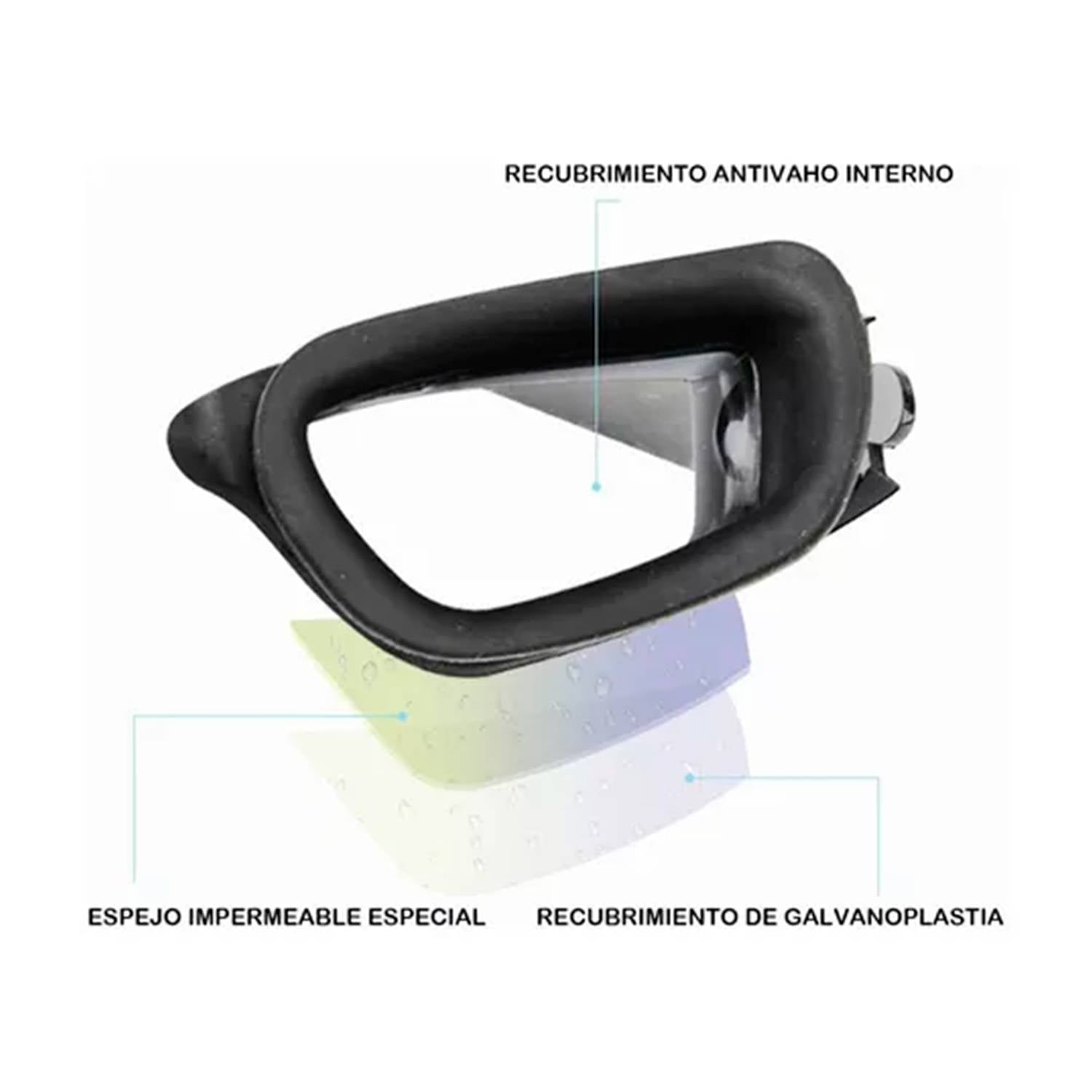 Kit De Natacion Gafas + Gorro + Tapon De Oidos Y Nariz Generico Usv Shield Anti Fog Azul Unisex