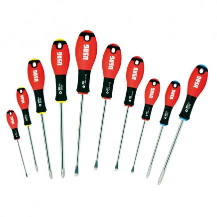 Set De 10 Desatornillador Usag 322 Sh10