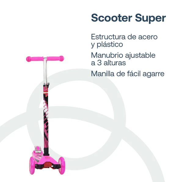 Scooter Junior Bebesit S012b Rosado