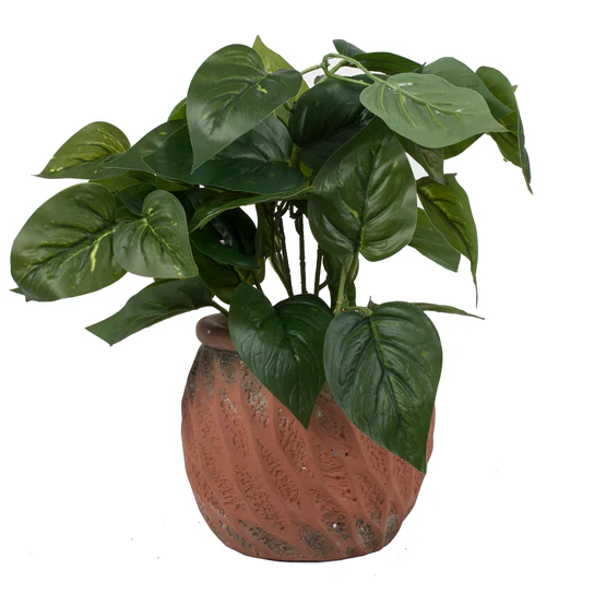 PLANTITA DE HOJAS EN MACETERO DE CEMENTO THE GARDEN