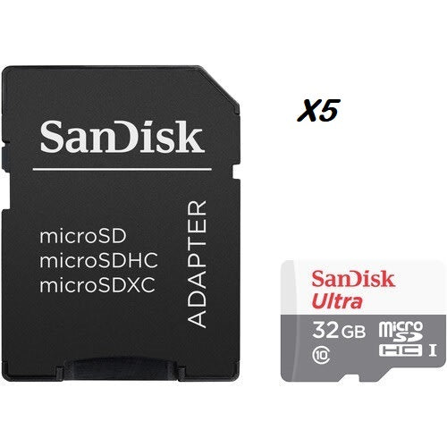 Pack De Microsd Sandisk Sdsqunr-032G-Cn3Ma 32Gb - 100Mb 5 Unidad