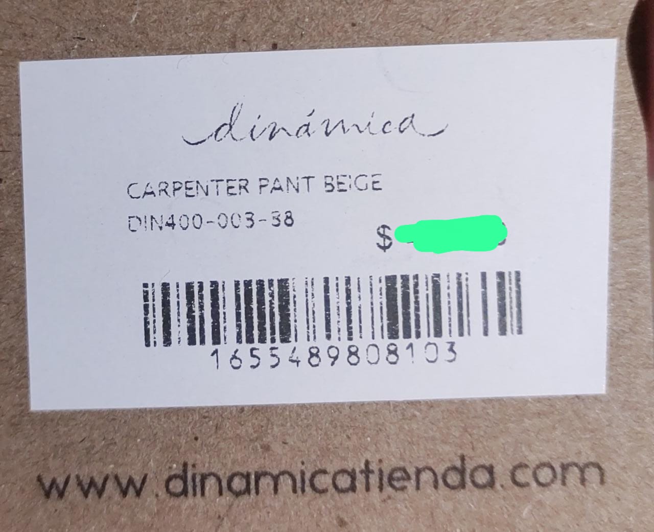 Pantalón cargo dinámica carpenter beige 38