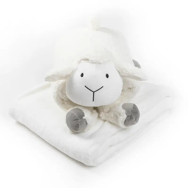 Pack de 6 mantas con cojin de oveja chiporro Infanti color blanco