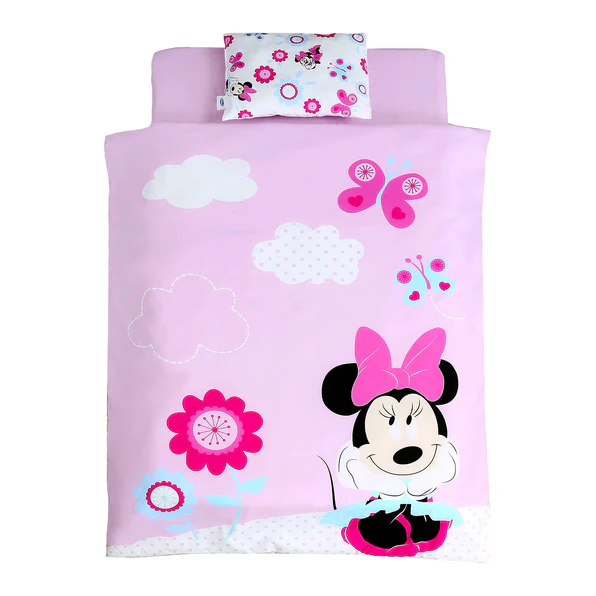 Set De Cuna Bebesit Disney Baby  Minnie Rosado