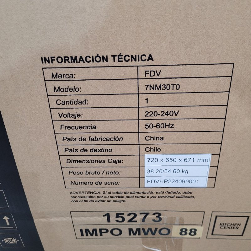 Horno Empotrado Prestige 2.0 Fdv 7nm30t0
