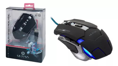 Mouse Gamer Ultra Games X-10 Negro