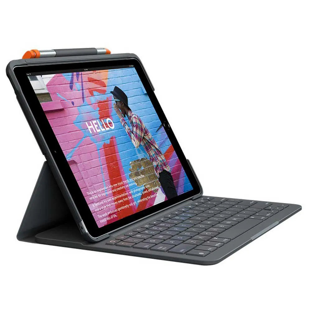 Funda con Teclado Logitech Slim Folio para iPad (7ma Generación) - Graphite