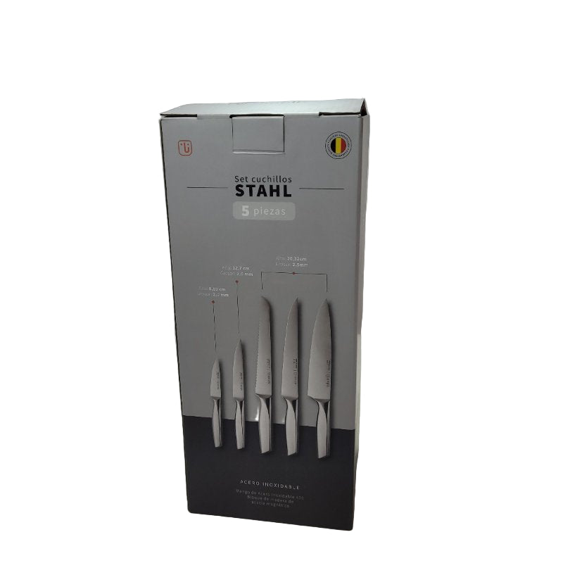 Set Cuchillo 5 Piezas Acero Inoxidable Simplit Stahl Metálico