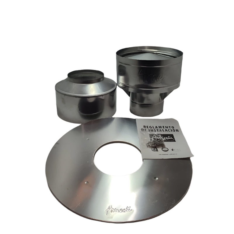 Kit Plus  6 Para Estufa A Leña Amesti Inox