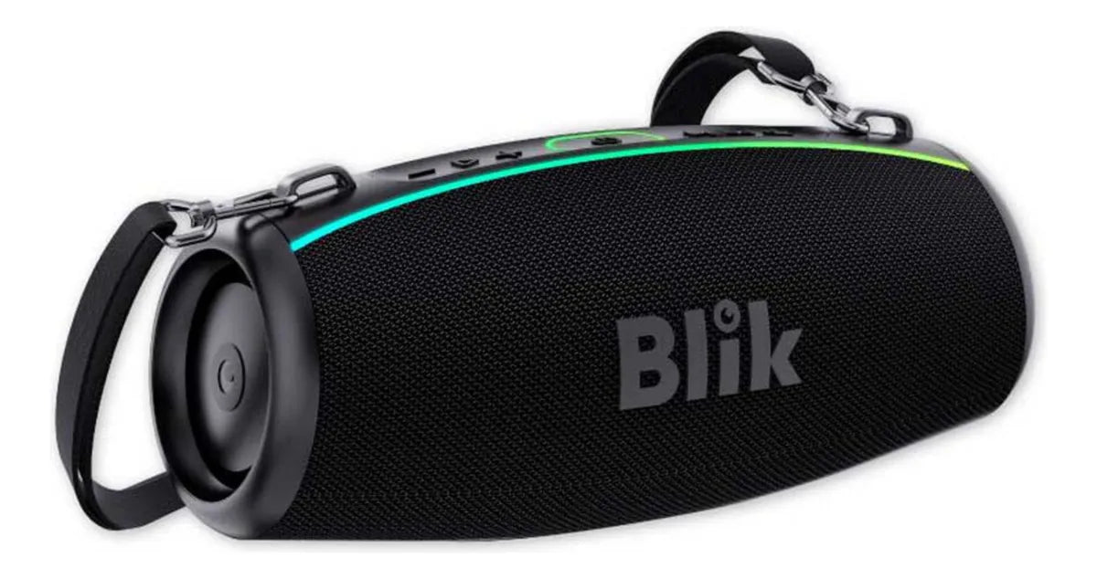 Parlante Bluetooth Blik BeatBass Negro - Portátil, Sonido Potente y Batería de Larga Duración