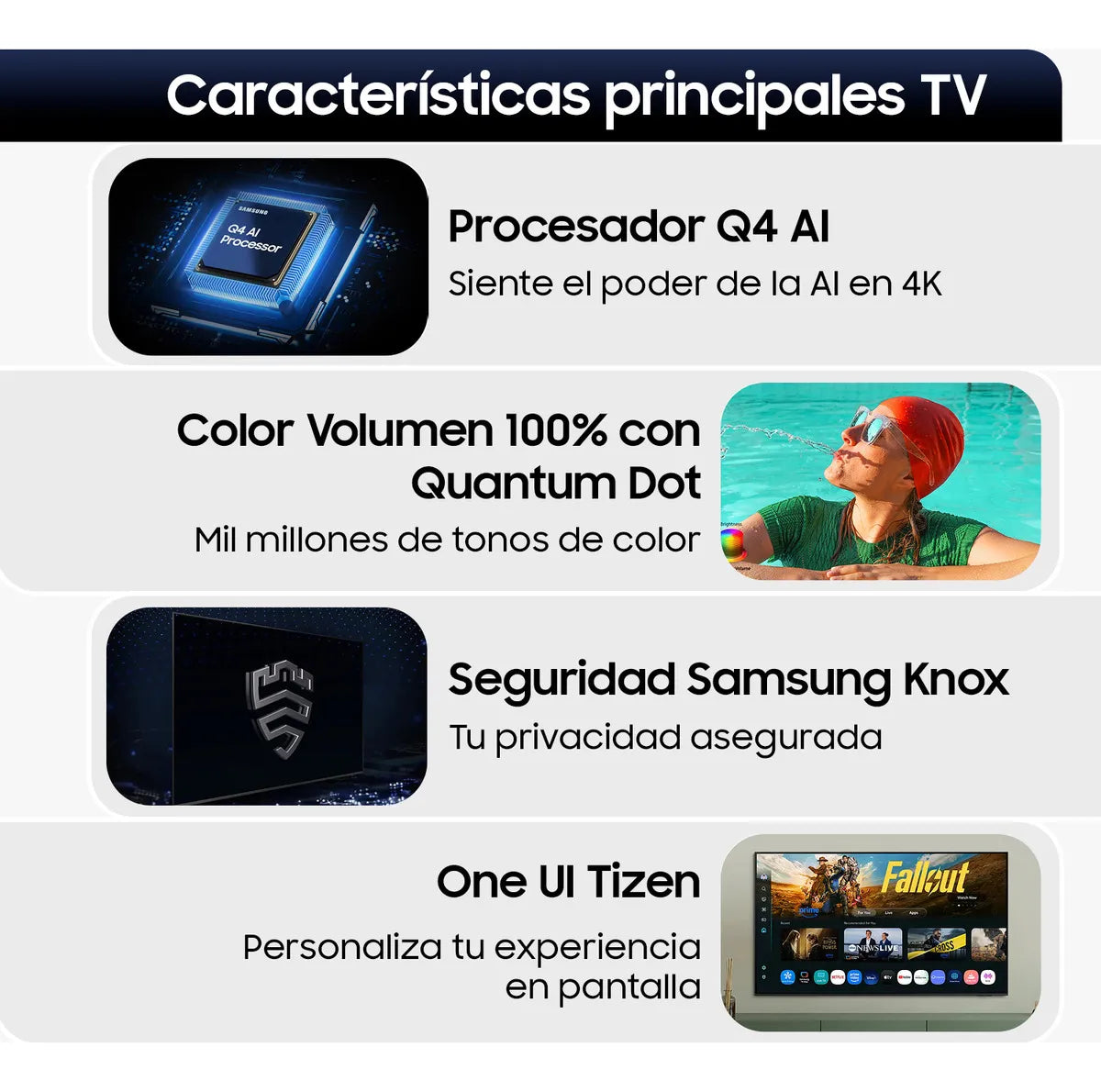 Smart TV QLED 4K Samsung QN50Q7FAAGXZS 50 Pulgadas