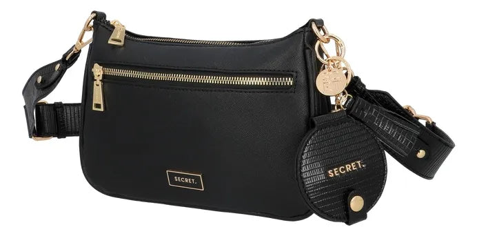 Bandolera+ Espejo Secret Cross Bag Xs Albacete   Fw25 Negro