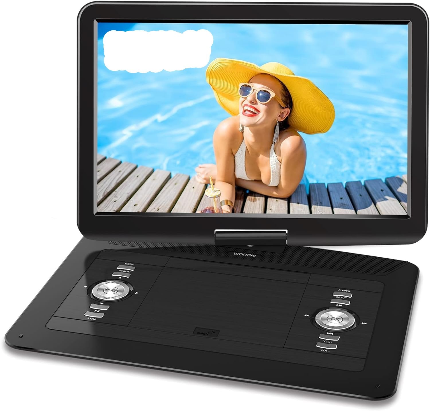 Dvd Portatil Wonnie XH1458 negro