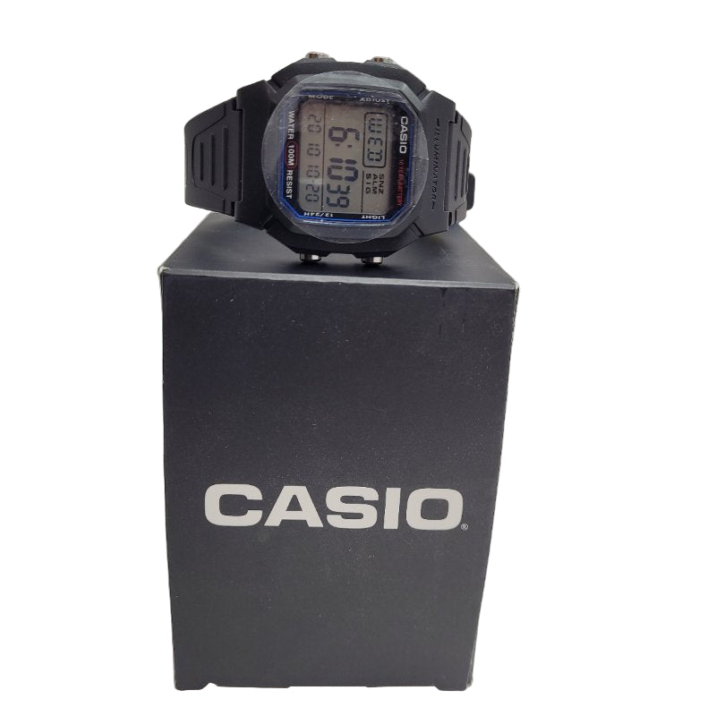 Reloj Hombre Casio Water Resistant Negro 100m Masculino