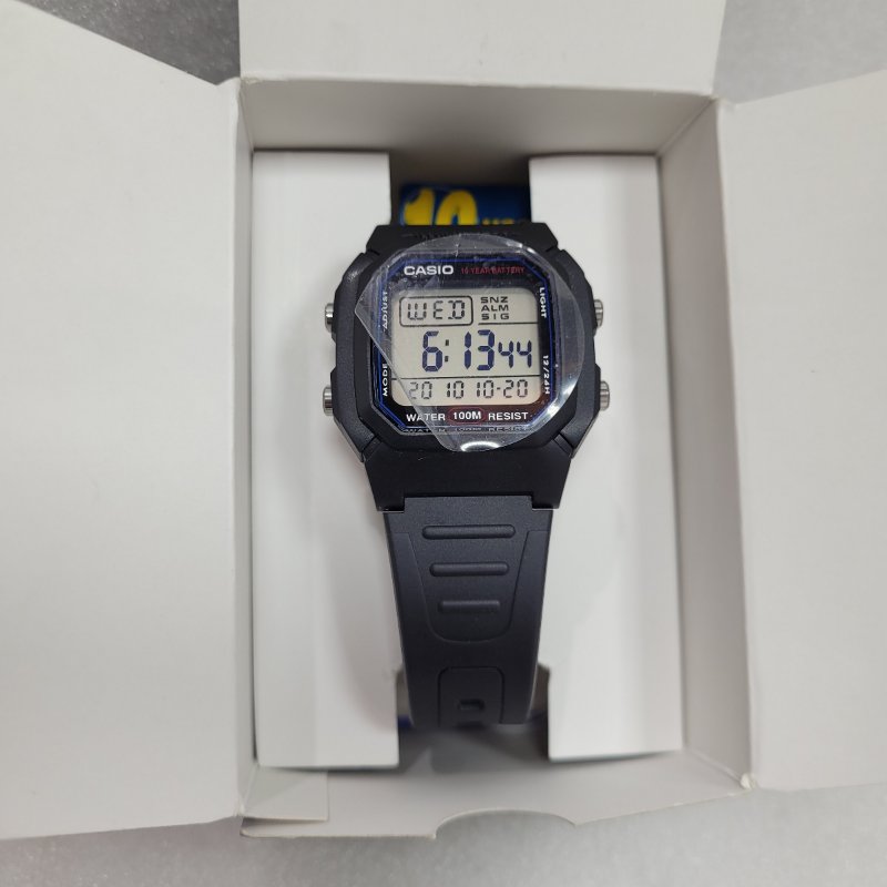 Reloj Hombre Casio Water Resistant Negro 100m Masculino