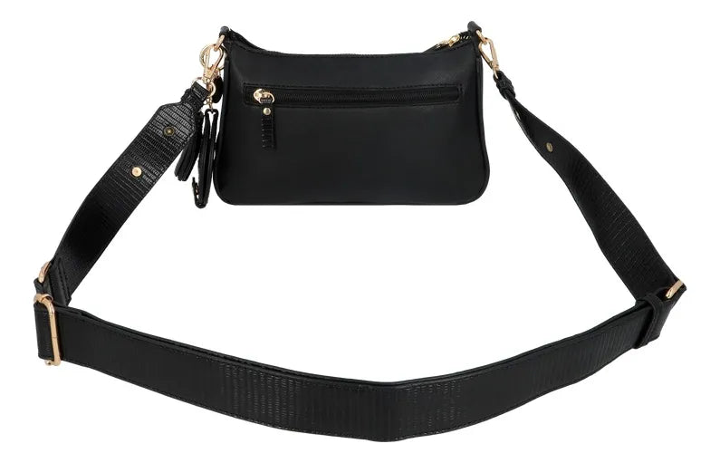 Bandolera+ Espejo Secret Cross Bag Xs Albacete   Fw25 Negro